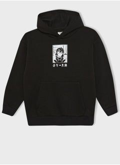 Kids Anime Print Hoodie
