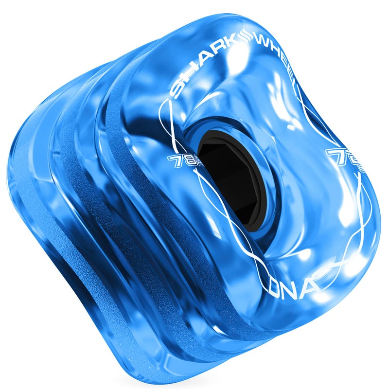 Shark Wheel 72mm 78a Longboard Cruising Wheels, DNA Formula, Set of 4 Wheels (Sapphire., 72mm) - Image 3