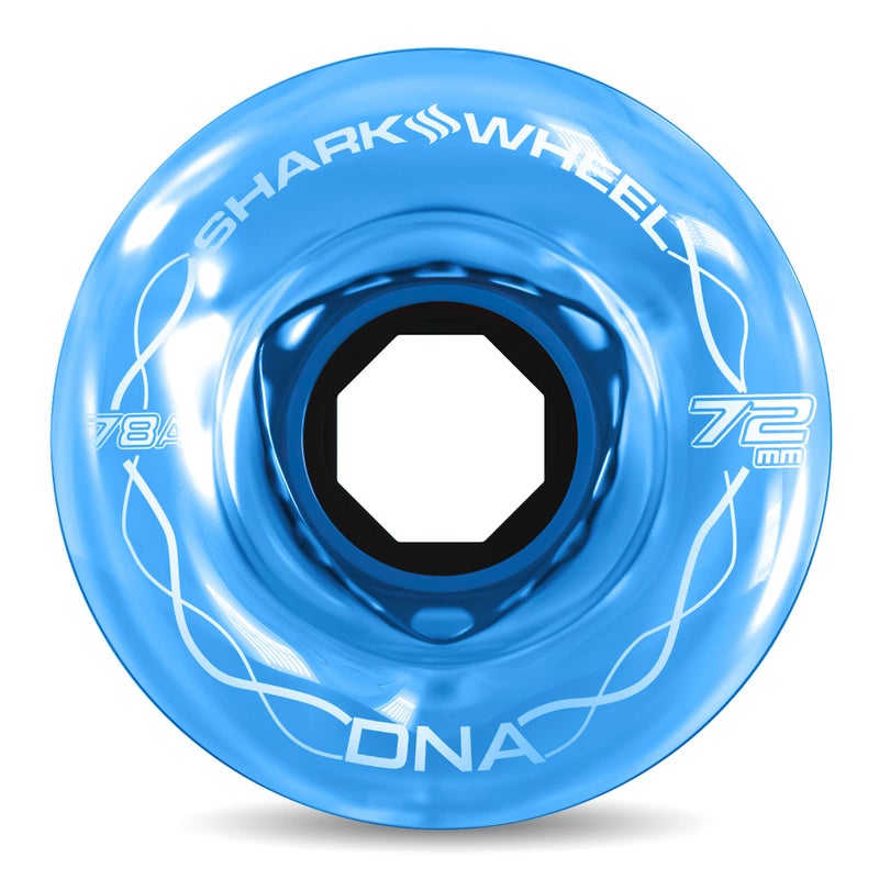 Shark Wheel 72mm 78a Longboard Cruising Wheels, DNA Formula, Set of 4 Wheels (Sapphire., 72mm) - Image 2