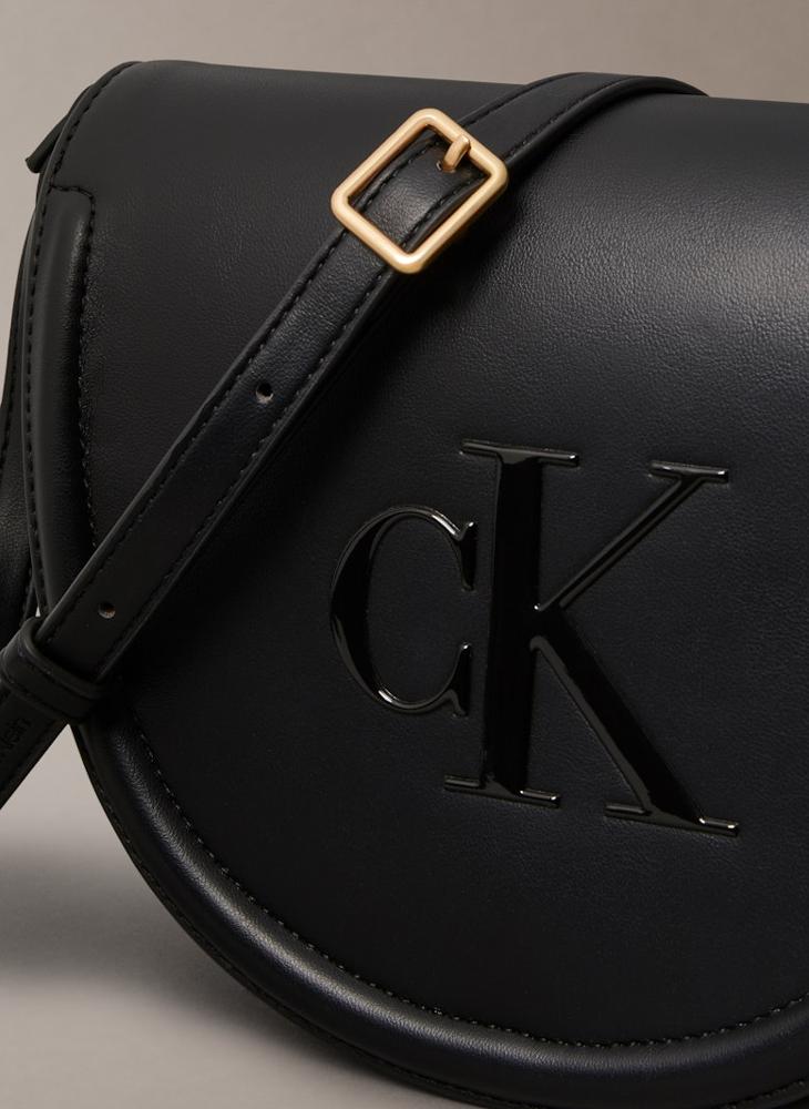 CALVIN KLEIN Logo Raised Saddle Crossbody - Image 3