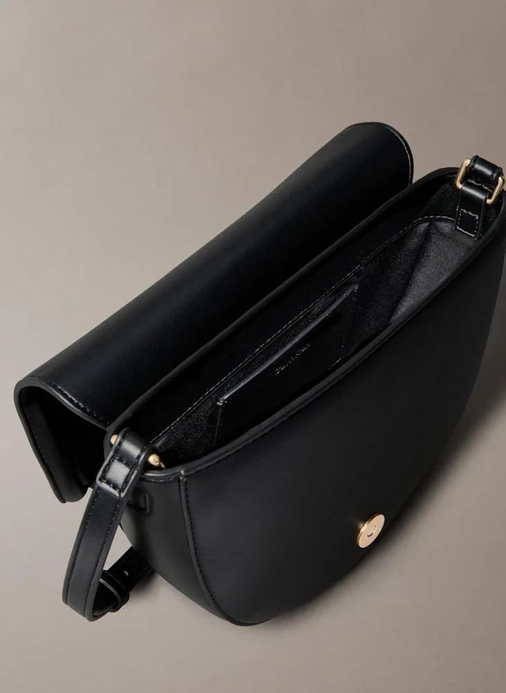 CALVIN KLEIN Logo Raised Saddle Crossbody