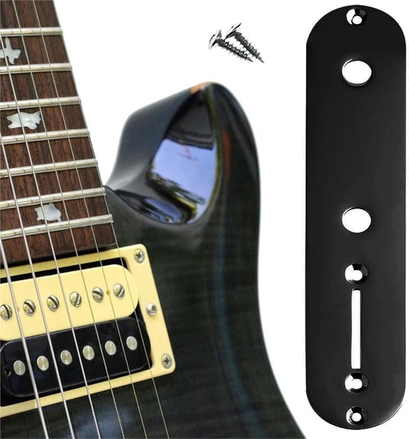 Guitar Control Plate 3PCS Guitar Parts Metal Electric Guitar Control Plate with Screws for Telecaster Guitar for Telecaster(Silver) - Image 4
