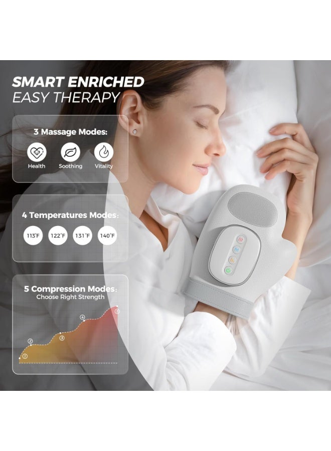 جهاز تدليك اليدين بالحرارة والضغط | 3 أوضاع للتدليك | مستويات شدة متعددة | يخفف من متلازمة النفق الرسغي والتهاب المفاصل | قفاز علاجي لليد | خيار رائع كهدية - Image 4