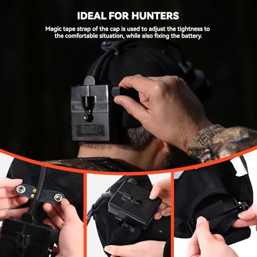 GearOZ Hunting Hat with Bracket, Hunter Cap for Headlamp Hunting Light for Coon Coyote Hog Turkey Duck Hunting, Black - Image 4
