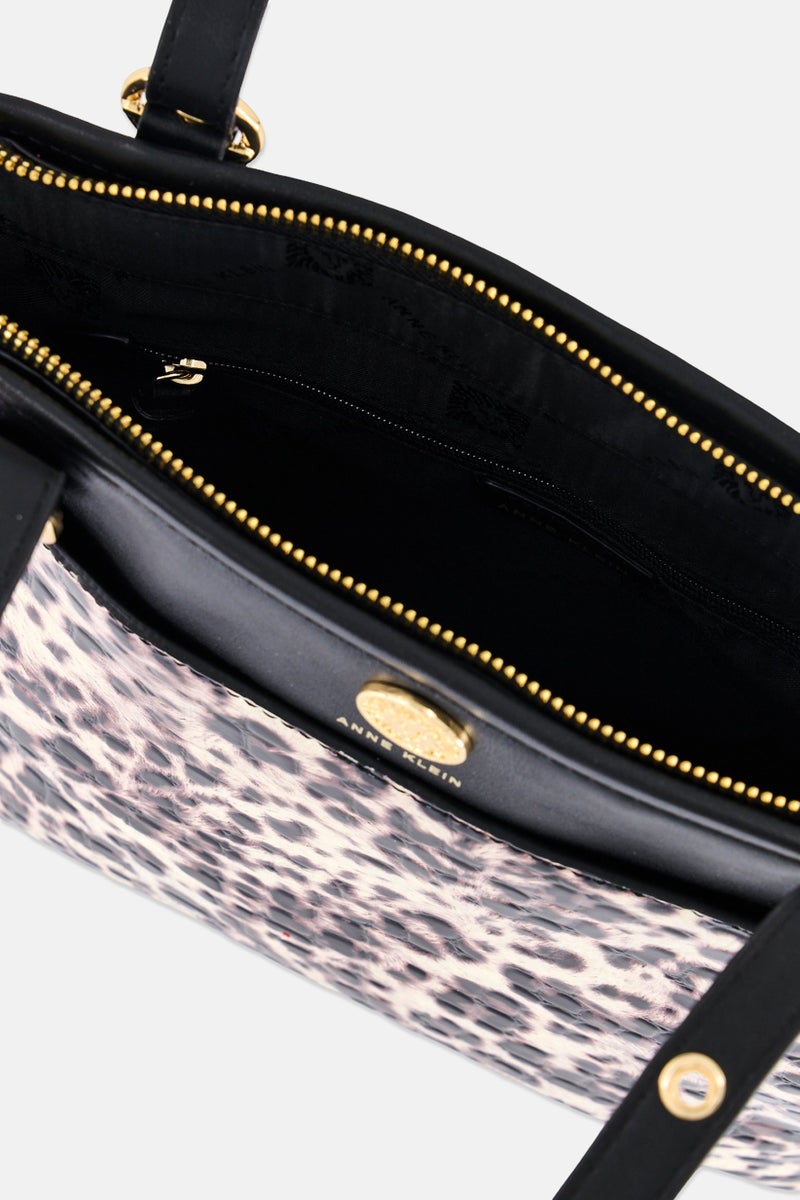 ANNE KLEIN Women Animal Print Shoulder Bag, Multicolor - Image 2