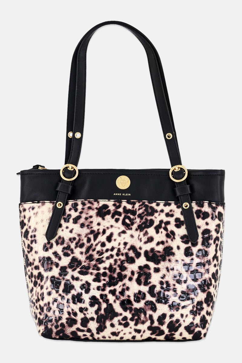 ANNE KLEIN Women Animal Print Shoulder Bag, Multicolor - Image 1