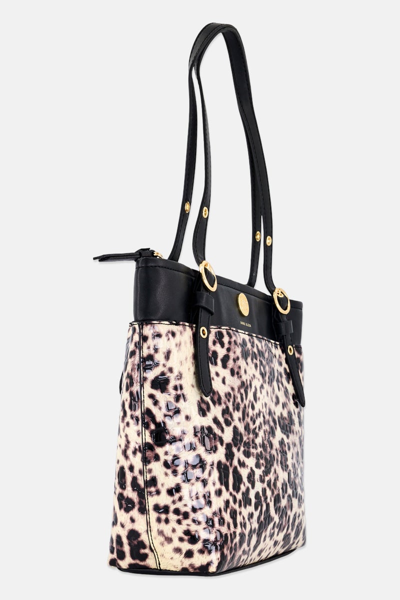 ANNE KLEIN Women Animal Print Shoulder Bag, Multicolor - Image 3