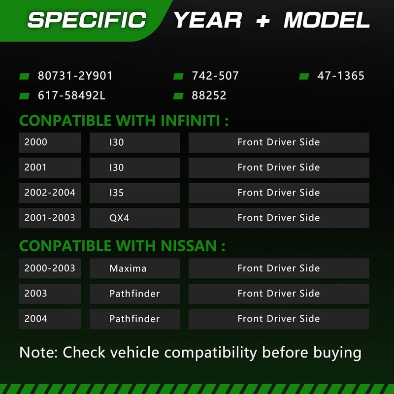 TCFWED Power Window Motor for Infiniti and Nissan Models - Image 2