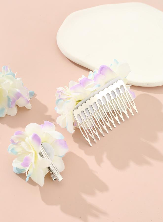 Take Two 3-Piece - Flower Hair Accessories Set - Image 3