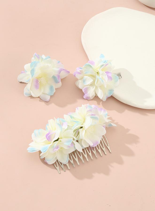 Take Two 3-Piece - Flower Hair Accessories Set - Image 2