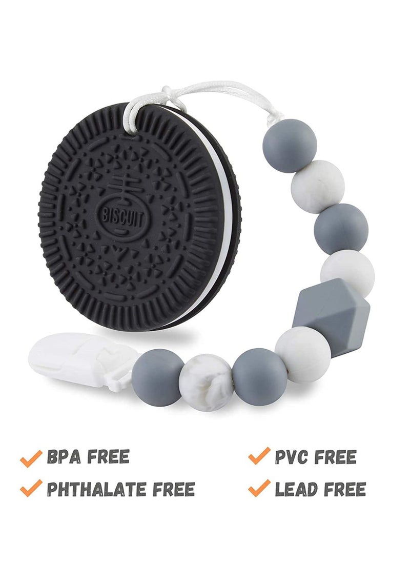 Y&D Chew Necklace for Boys and Girls Silicone Chewable Pendant Autism Chewing Adhd Spd Sensory Oral Motor Aids Kids Chewy Toy Adults (black)  - Image 4