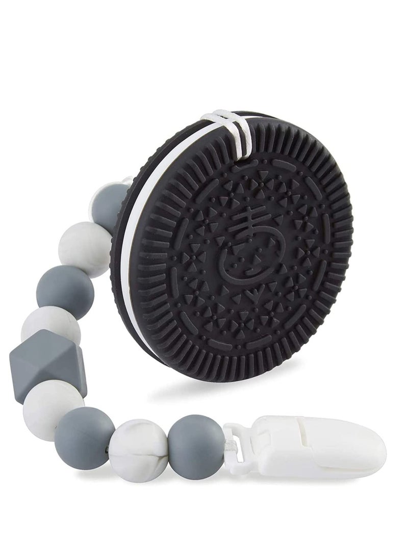 Y&D Chew Necklace for Boys and Girls Silicone Chewable Pendant Autism Chewing Adhd Spd Sensory Oral Motor Aids Kids Chewy Toy Adults (black)  - Image 1