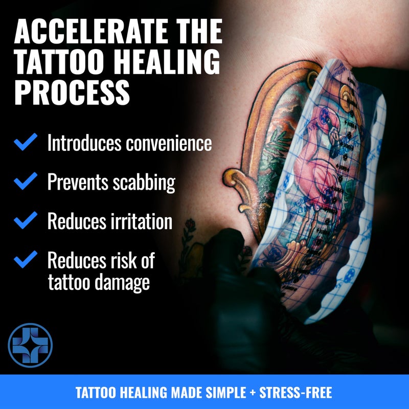Saniderm Flex Tattoo Aftercare Bandage (New) (3 Sheets, 6 in x 8 in) â€“ Convenient, Faster Tattoo Healing and Protection â€“ Sterile, Waterproof, Ultra Flexible, Tatoo Aftercare Wrap â€“ Matte Finish - Image 5