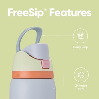 FreeSip Insulated Stainless Steel Water Bottle with Straw for Sports, Travel, and School BPA-Free Sports Water Bottle, 32 oz, Beach House - view 3