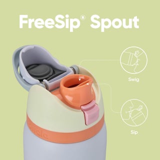 FreeSip Insulated Stainless Steel Water Bottle with Straw for Sports, Travel, and School BPA-Free Sports Water Bottle, 32 oz, Beach House - view 2