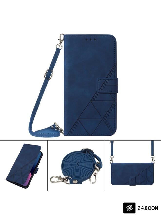 Zaboon Protective Case For iPhone 14 Skin Feel Crocodile Magnetic Clasp Leather - Image 2