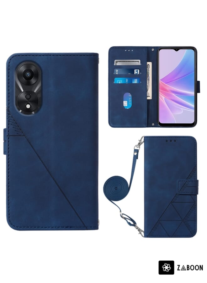 Zaboon Protective Case For iPhone 14 Skin Feel Crocodile Magnetic Clasp Leather - Image 1