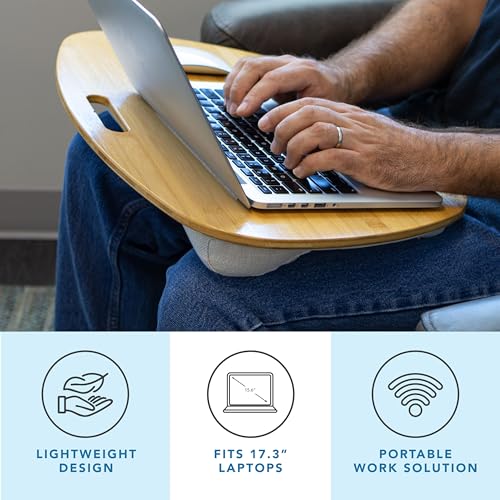 LAPGEAR Extra Large Bamboo Lap Desk - Natural - Fits up to 17.3 Inch Laptops - Style No. 91687 - Image 2