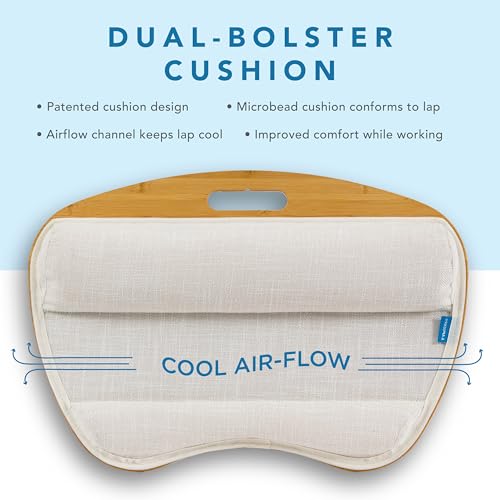 LAPGEAR Extra Large Bamboo Lap Desk - Natural - Fits up to 17.3 Inch Laptops - Style No. 91687 - Image 4