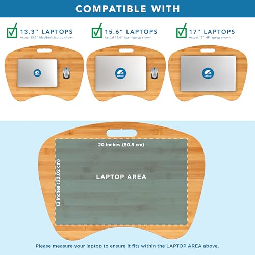 LAPGEAR Extra Large Bamboo Lap Desk - Natural - Fits up to 17.3 Inch Laptops - Style No. 91687 - Image 3