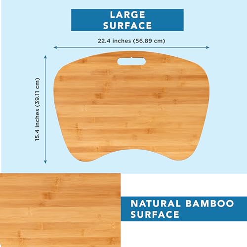 LAPGEAR Extra Large Bamboo Lap Desk - Natural - Fits up to 17.3 Inch Laptops - Style No. 91687 - Image 5