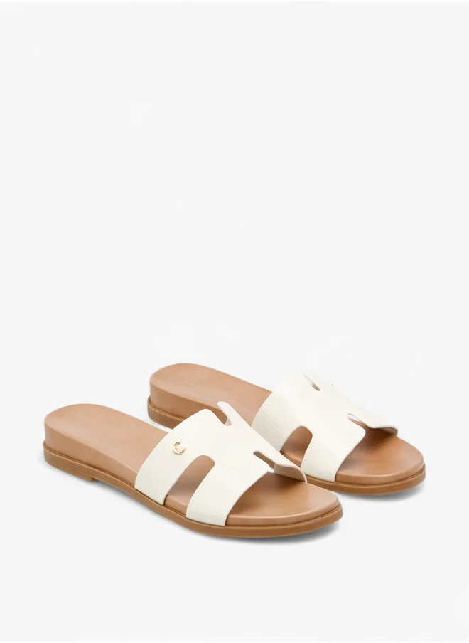 Le Confort Women's Textured Slip-On Flat Sandals