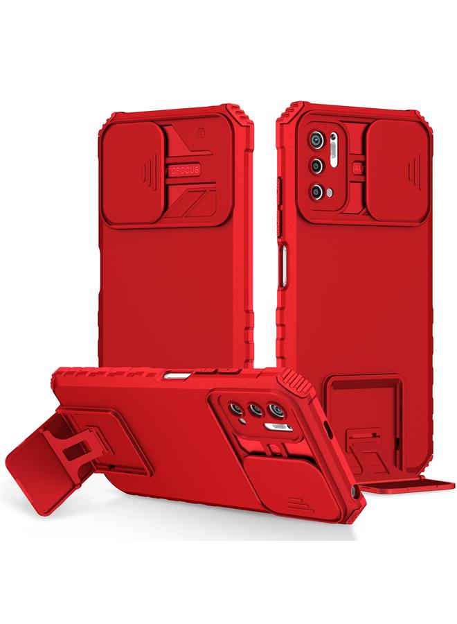 Case For Xiaomi Redmi Note 10 5G Stereoscopic Holder Sliding Camshield Phone Case