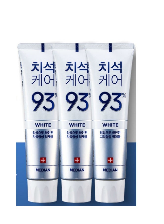 MEDIAN Dental  Care 93% Toothpaste 120g  White Korean Oral Care,Pack of 3 - Image 1