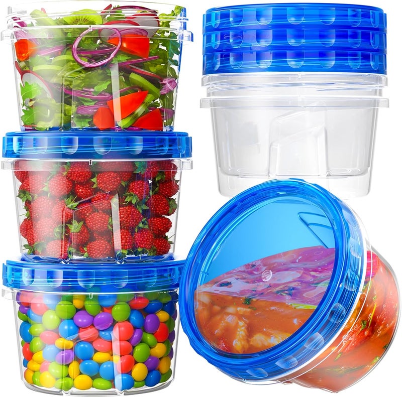 BiuLeon 6 Pack 17oz Freezer Storage Containers with Twist Top Lids - BPA Free and Reusable - Image 1