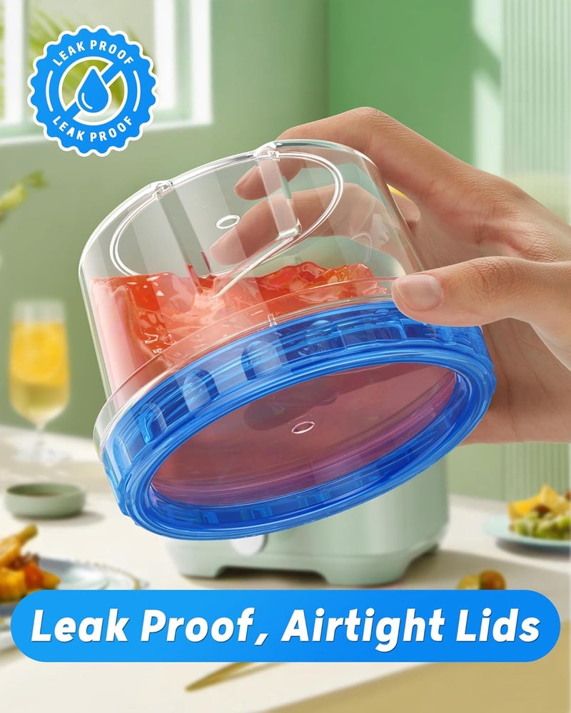 BiuLeon 6 Pack 17oz Freezer Storage Containers with Twist Top Lids - BPA Free and Reusable - Image 5
