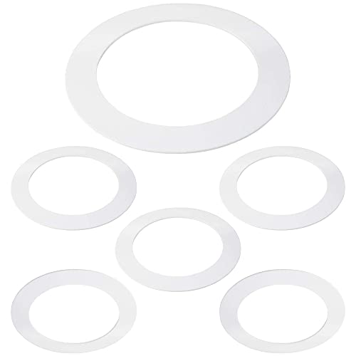 harrrrd 5 Pack Gloss White Goof Trim Ring for 8" Inch Recessed Can Lighting Down Light, Outer Diameter 8.6 Inches, Inner Diameter 6.2 Inches - Image 2