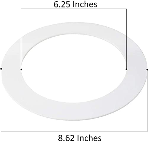harrrrd 5 Pack Gloss White Goof Trim Ring for 8" Inch Recessed Can Lighting Down Light, Outer Diameter 8.6 Inches, Inner Diameter 6.2 Inches - Image 4
