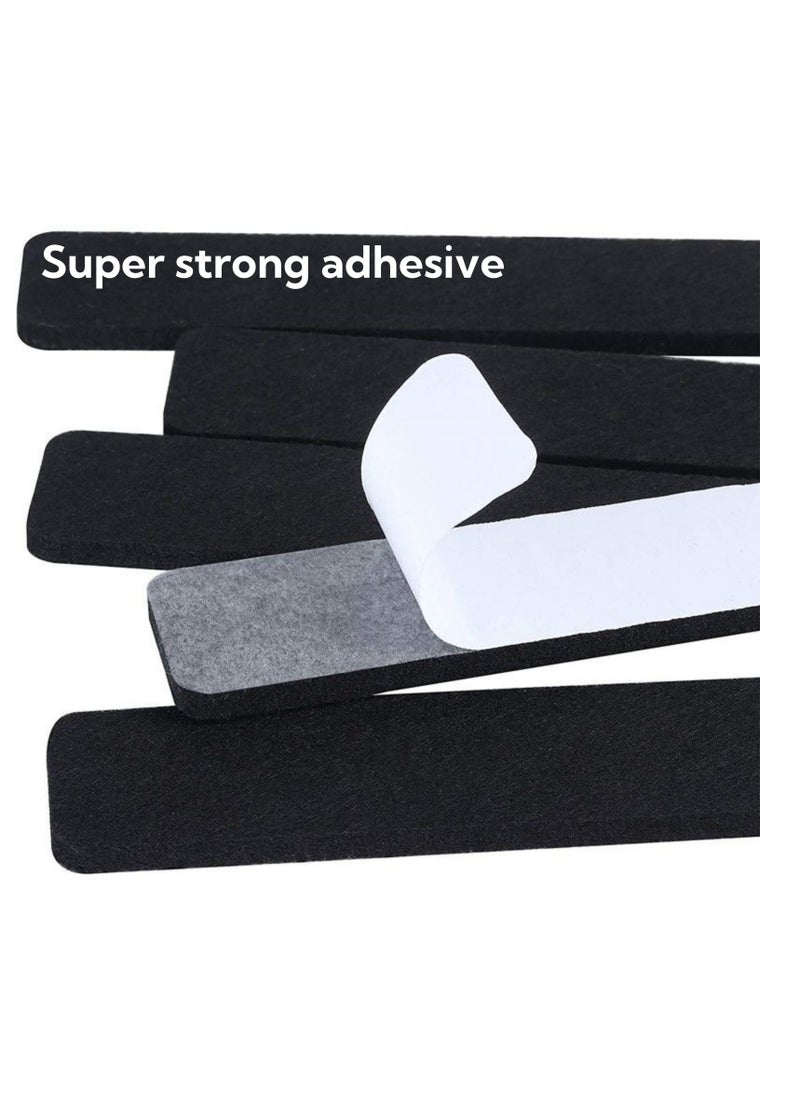 NOVOLAN NOVOLAN Felt Pin Board Bar Strips Bulletin Board, 8-Piece Set Self-Adhesive Memo Boards, 5*33*1.2cm Lightweight Bulletin Strips with 50 Pins, Damage-Free Wall-Mounting for Notes, Photos, & Schedules  - Image 5