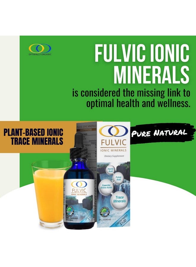 Optimally Organic Patented Water Extracted Fulvic Ionic Minerals X100 Fulvic Acid Humic Acid 77 Plant Based Ionic Trace Minerals Electrolytes Essential Amino Acids Immune Supplement - Image 3