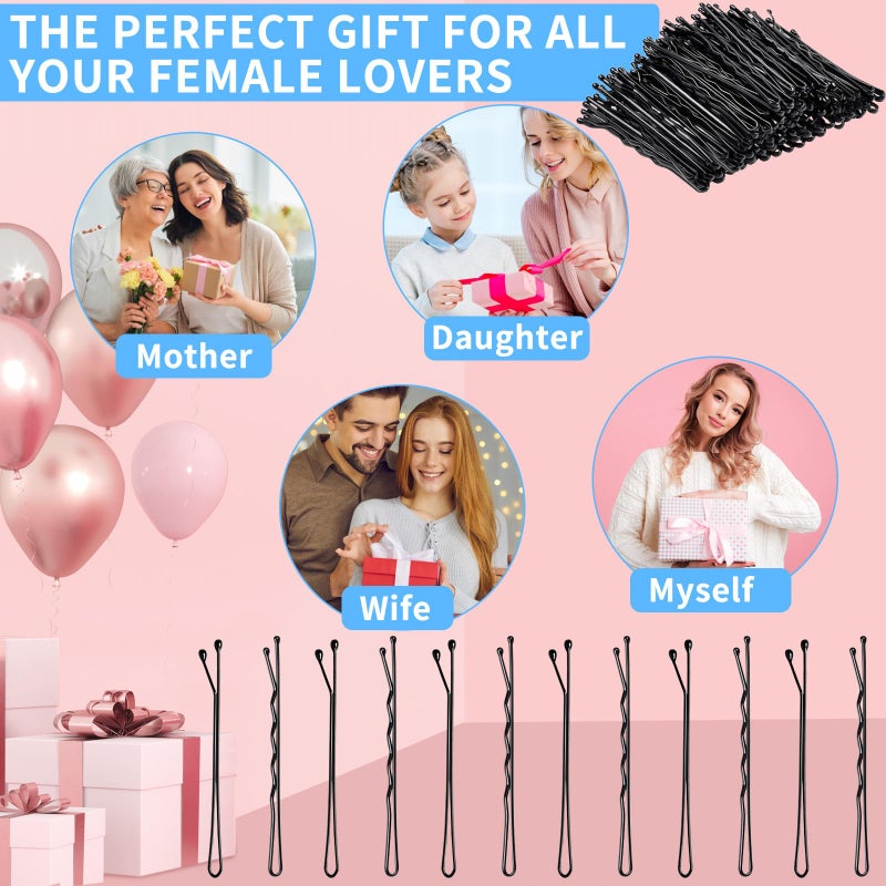 DTDNZKN 100 PCS 2.2 Inch(55 mm) Bobby Pins Black, Premium Bobby Pin For Women, Kids And Girls, Great For All Hair Types - Image 5