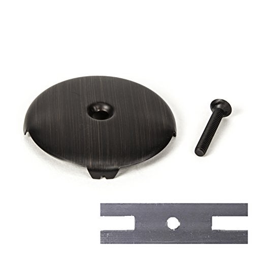 PermaFLOW PF WaterWorks PF0930-ORB Universal Bathtub/Bath Tub Drain Single/One (1) Face Plate with Matching Screw for Waste and Overflow-Includes Adapter to Fit 2 Hole, Oil Rubbed Bronze, Oil-Rubbed Bronze - Image 1