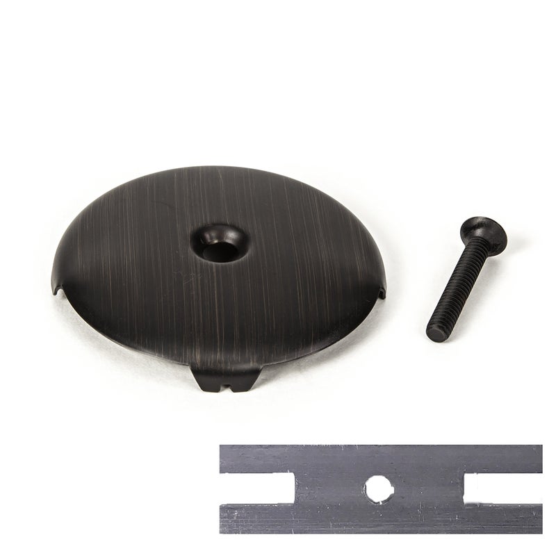 PermaFLOW PF WaterWorks PF0930-ORB Universal Bathtub/Bath Tub Drain Single/One (1) Face Plate with Matching Screw for Waste and Overflow-Includes Adapter to Fit 2 Hole, Oil Rubbed Bronze, Oil-Rubbed Bronze - Image 5