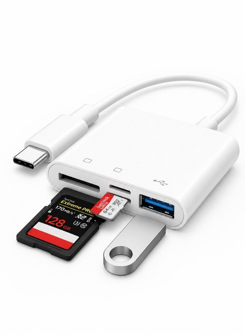 قارئ بطاقات الذاكرة USB 3.0 عالي السرعة - قارئ بطاقات SD لبطاقات SD وSDHC وSDXC وMicro SD وTF، قارئ بطاقات محمول سهل الاستخدام، متوافق مع أجهزة الكمبيوتر الشخصية وأجهزة الكمبيوتر المحمولة وأجهزة MacBook والأجهزة اللوحية - Image 1