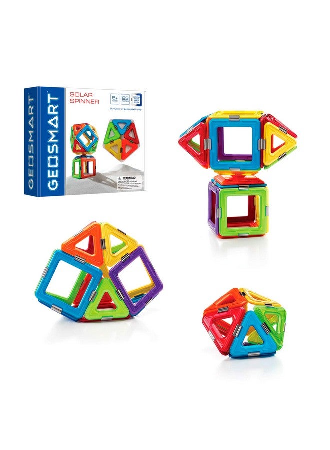 GeoSmart Solar Spinner 23-Piece GeoMagnetic STEM Building Set with Spinner - Image 1