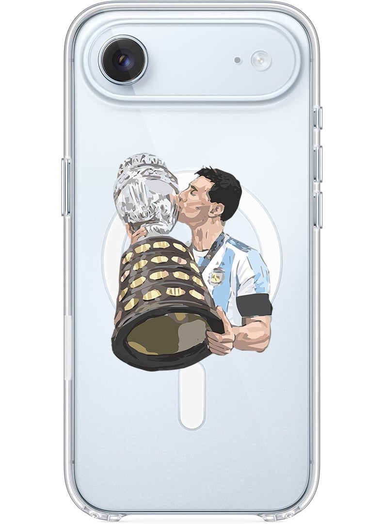 Theodor Magnetic Case for Apple iPhone 17 Air Compatible with MagSafe Wireless Charging, Shockproof Phone Bumper Cover - Messi - Image 1