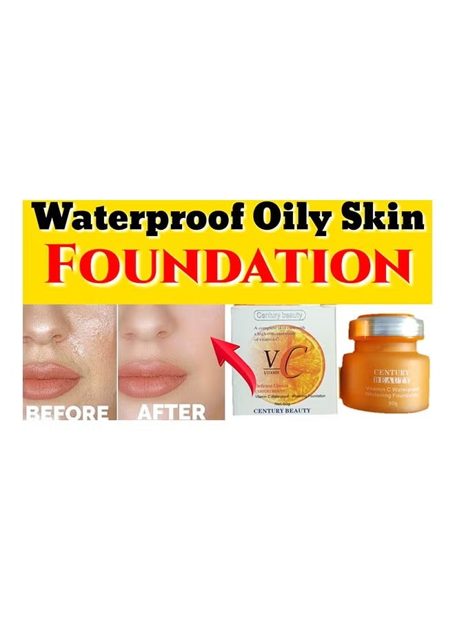 Disaar Vitamin C Waterproof Whitening Foundation Orange  - Image 4