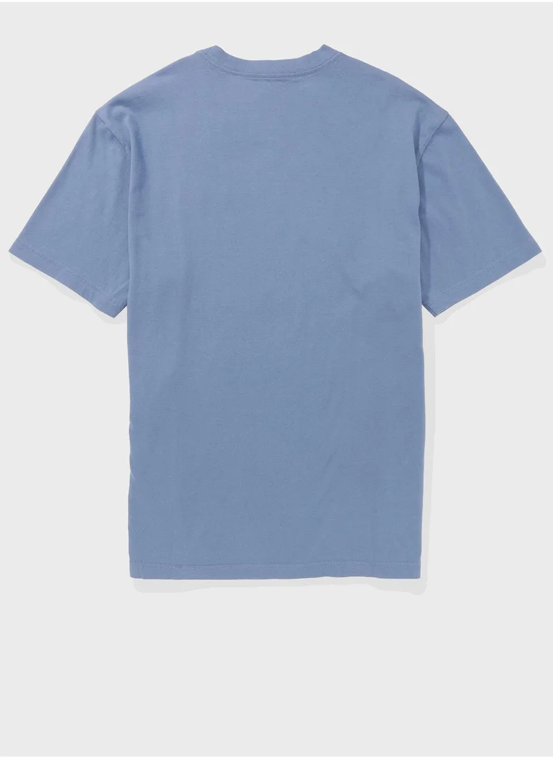 American Eagle Logo Detail Crew Neck T-Shirt