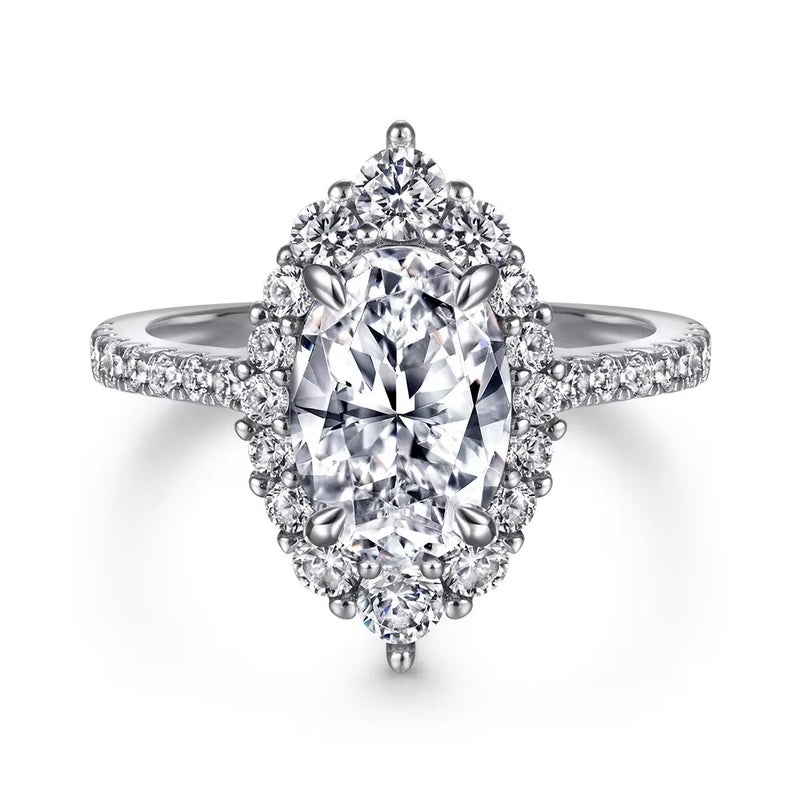 Bluejw Unisex Gothic Anime-Inspired 925 Sterling Silver Ring for Women with Gold Plating & Lab-Grown Brilliant Cut Diamond – Anniversary Jewelry Gift - Image 1