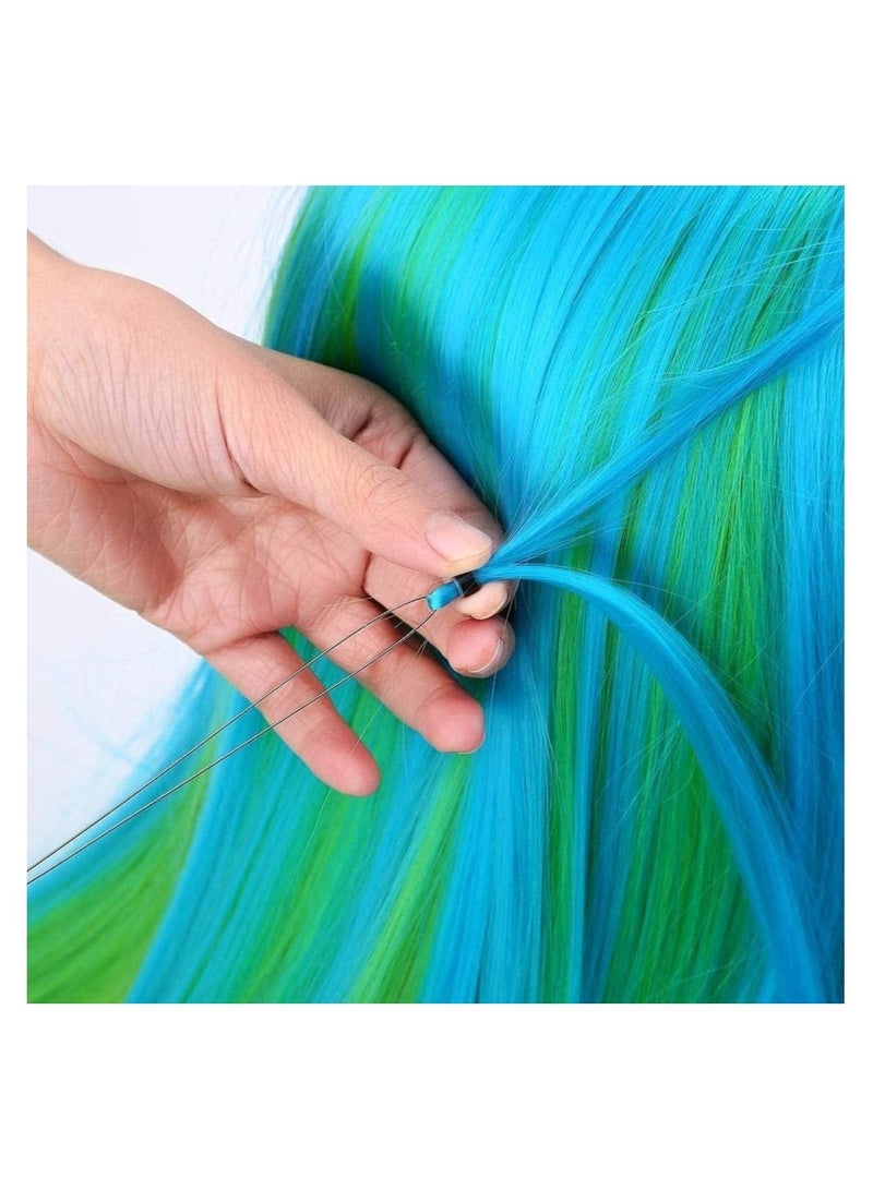 Estelle Hair Extension Kit, Wig Connector Kit Pliers Hook Loop Tip with 500Pcs Micro Rings Hair Extension Accessories (Brown) - Image 2