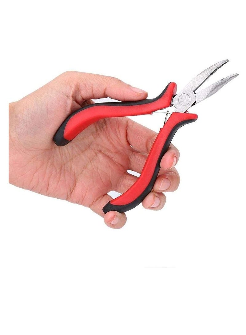 Estelle Hair Extension Kit, Wig Connector Kit Pliers Hook Loop Tip with 500Pcs Micro Rings Hair Extension Accessories (Brown) - Image 4