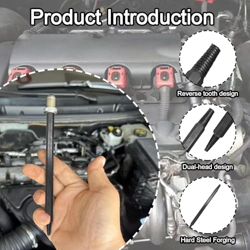 Xanadued Broken Spark Plug Remover Tool, Broken Spark Plug Extractor Tool for Car, Truck, Motorcycle Engine Repair - Image 3