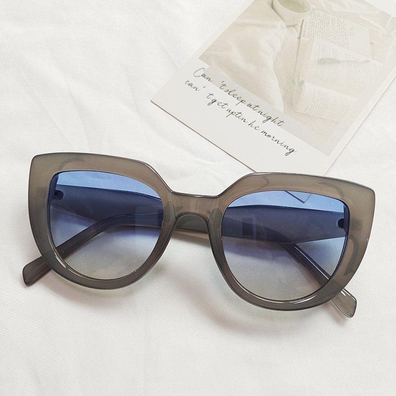 Generic New Cat Eye Sunglasses Women Small Frame Retro Fashion Jelly Ash 