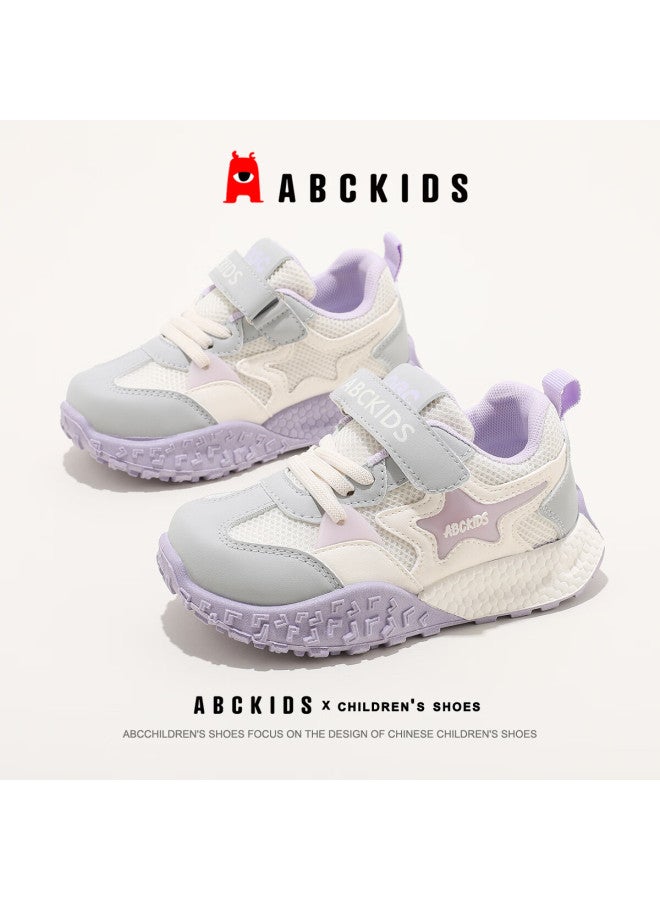 Abc Kids Kids Running Shoes Thick Sole Comfortable Boys And Girls Casual Shoes Sy533603654py Purple Size 33 - Image 2