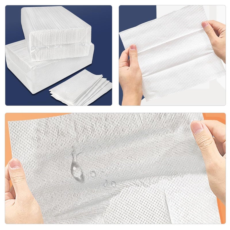 Thick Paper Hand Towel Napkins 120 Sheets 5 Packs Water Absorbent For Bathroom Hotel Kitchen - Image 4