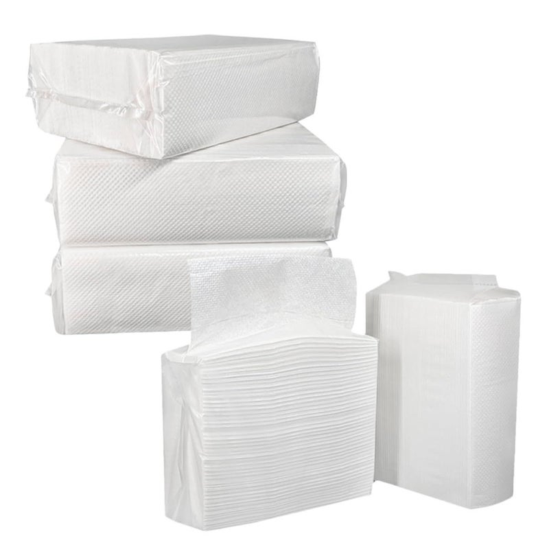 Thick Paper Hand Towel Napkins 120 Sheets 5 Packs Water Absorbent For Bathroom Hotel Kitchen - Image 2